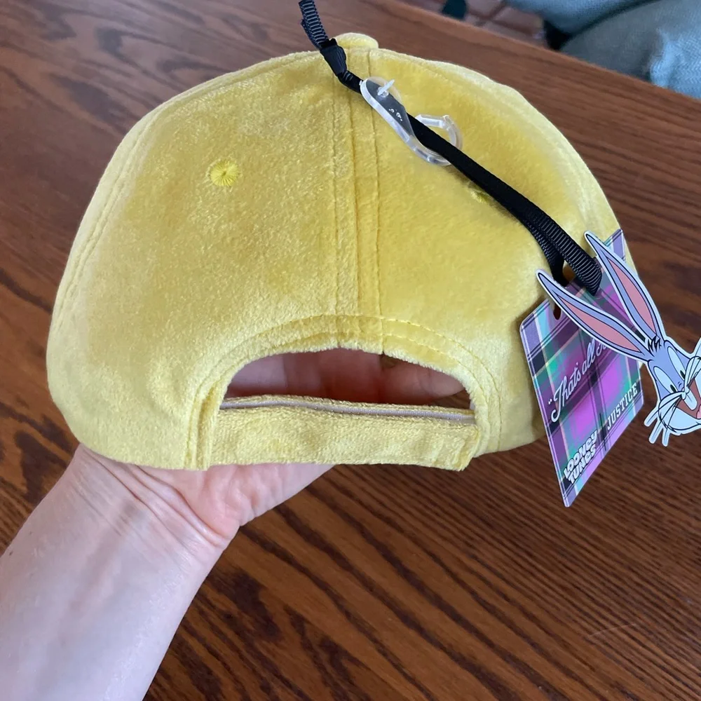 Looney Tunes Justice Tweety Bird Yellow Plush Baseball Cap